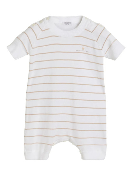  Brunello Cucinelli Kids Barboteuse Bernie - Blanc 