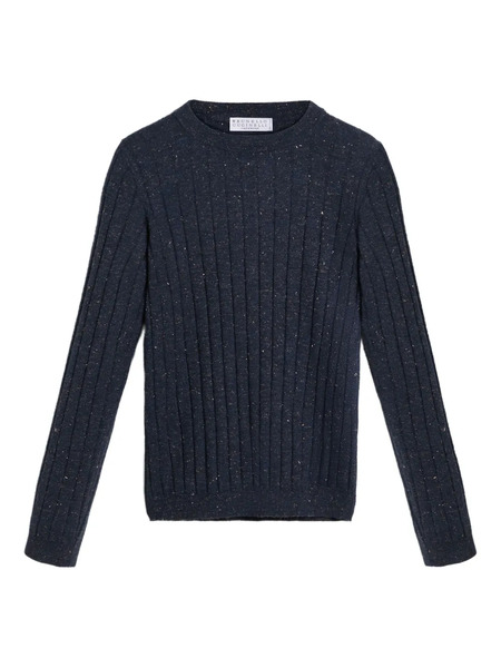  Brunello Cucinelli Kids Pull En Cachemire - Bleu 