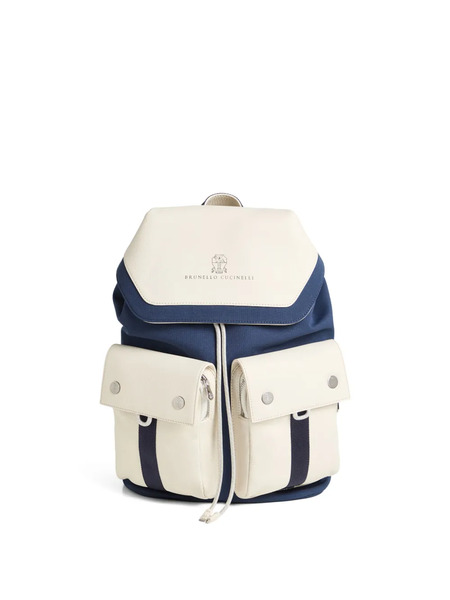  Brunello Cucinelli Kids Sac à Dos à Lien De Resserrage - Bleu 