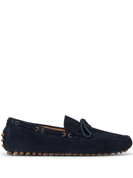 Brunello Cucinelli Mocassins En Daim à Détail De Laçage - Bleu 