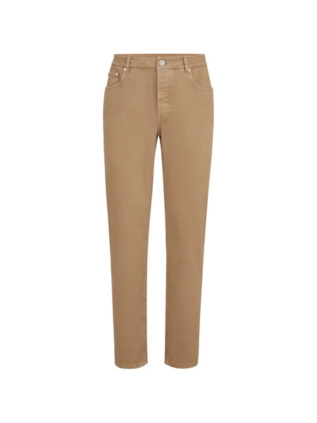  Brunello Cucinelli Pantalon à Cinq Poches Coupe Classique En Denim Léger Confort Teint Par Vêtement - Tons Neutres 
