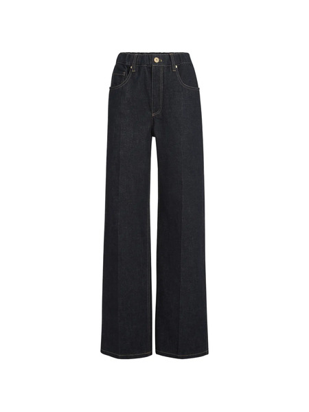  Brunello Cucinelli Pantalon Contemporain En Jean No-fade à Motif Monili - Bleu 