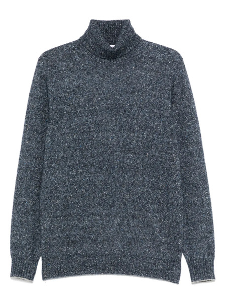 Brunello Cucinelli Pull à Col Montant - Bleu 