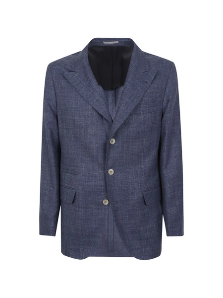  Brunello Cucinelli Veste En Laine Boutonnée - Bleu 