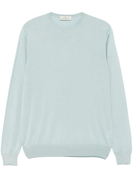  Bruno Manetti Pull En Maille Fine - Bleu 