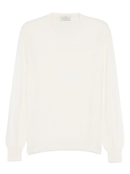  Bruno Manetti Pull En Maille Fine - 019 White 
