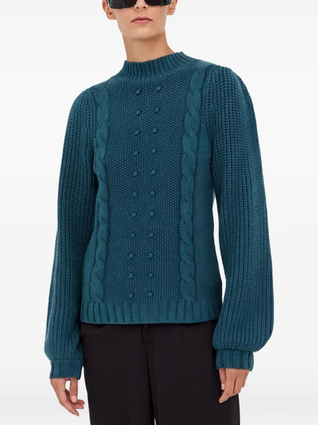  Bruuns Bazaar Pull En Maille Torsadée - Vert 