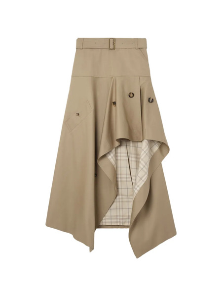  Burberry Jupe Trench En Gabardine Asymétrique - Tons Neutres 