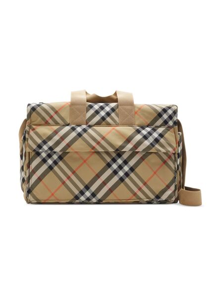  Burberry Kids Sac à Langer à Carreaux - Tons Neutres 
