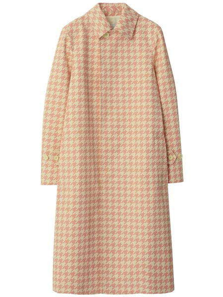  Burberry Manteau Long à Carreaux - Rose 