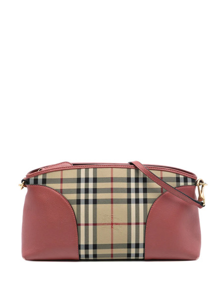  Burberry Pre-owned Petit Sac à Bandoulière Chichester En Toile à Motif Horseferry Check (2000-2017) - Marron 