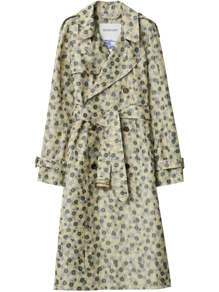  Burberry Trench Long à Fleurs - Tons Neutres 