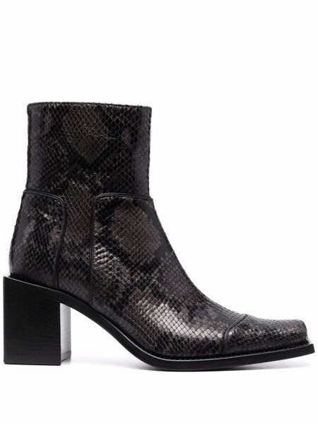  Buttero Bottes à Effet Peau De Python - Noir 