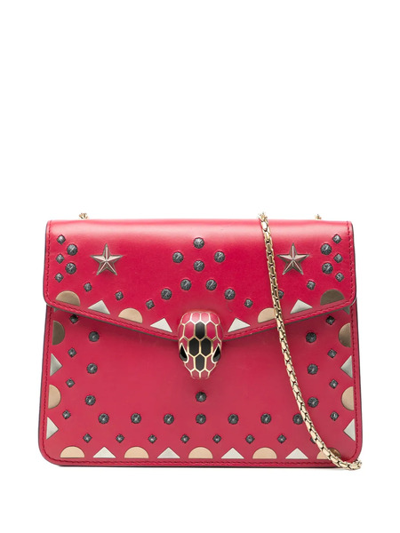  Bvlgari Pre-owned Petit Sac à Bandoulière Laser Cut Square Serpenti Forever Chain (2010-2026) - Rouge 