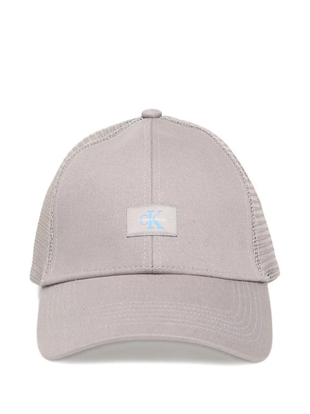  Calvin Klein Bonnet à Patch Logo - Gris 