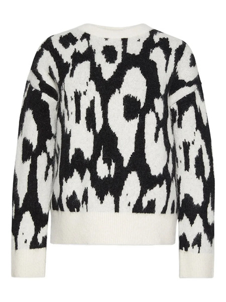  Calvin Klein Pull En Maille Intarsia - Blanc 