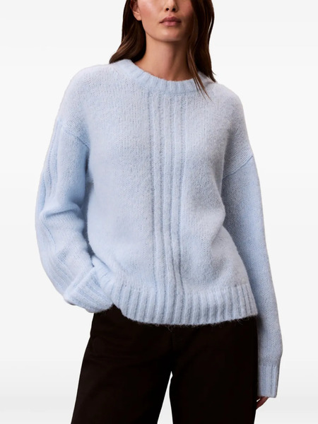  Calvin Klein Pull En Maille Nervurée - Bleu 