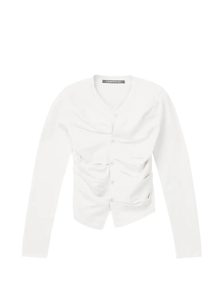  Camperlab Cardigan Crop Froncé - Blanc 