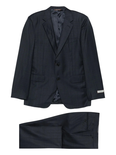  Canali Costume En Laine à Carreaux - Noir 