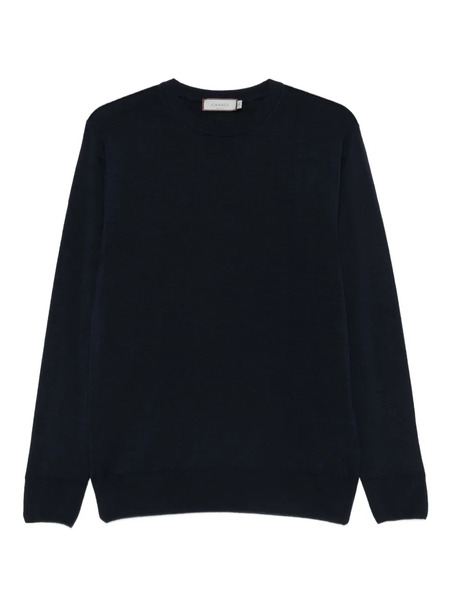  Canali Pull à Col Rond - Bleu 