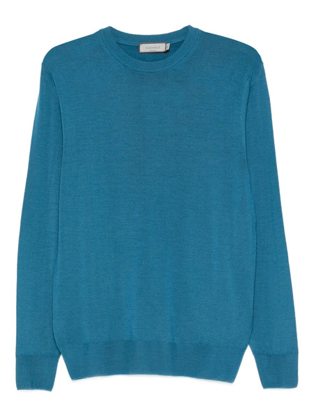  Canali Pull à Col Rond - Bleu 