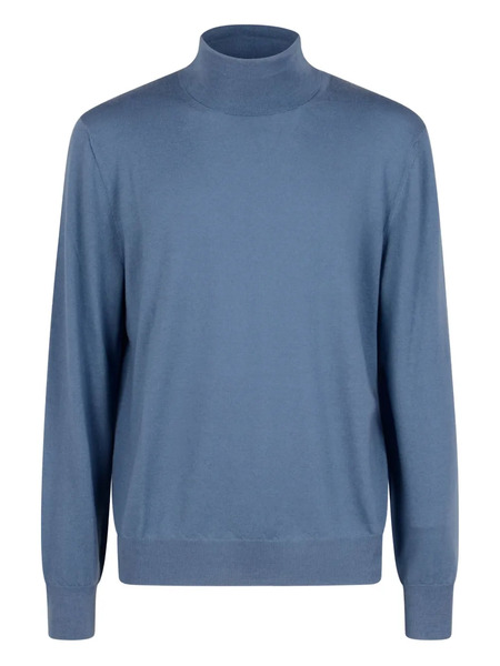  Canali Pull à Col Roulé - Bleu 