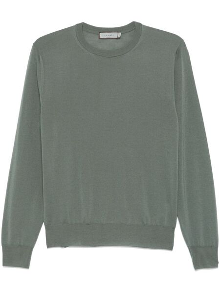  Canali Pull En Mérinos - Vert 