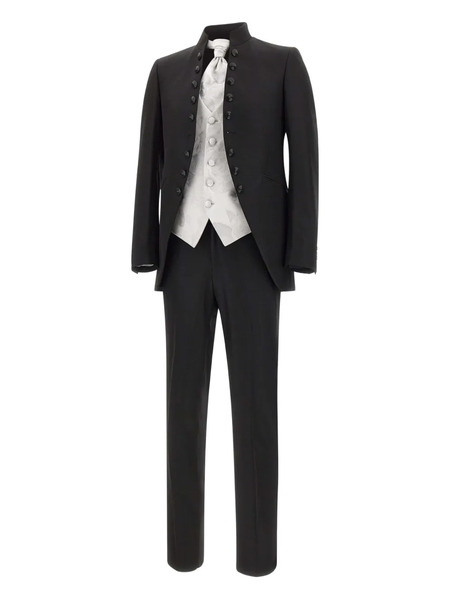  Carlo Pignatelli Costume Trois Pièces à Boutonnière - Noir 