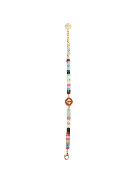  Casablanca Beaded Logo-charm Bracelet - Or 
