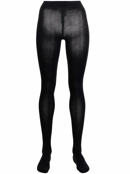  Casablanca Collants à Motif Monogrammé - Noir 