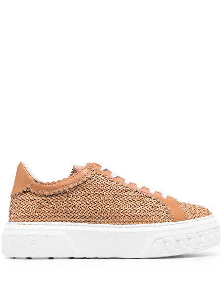  Casadei Baskets Off-road à Design Tissé - Tons Neutres 