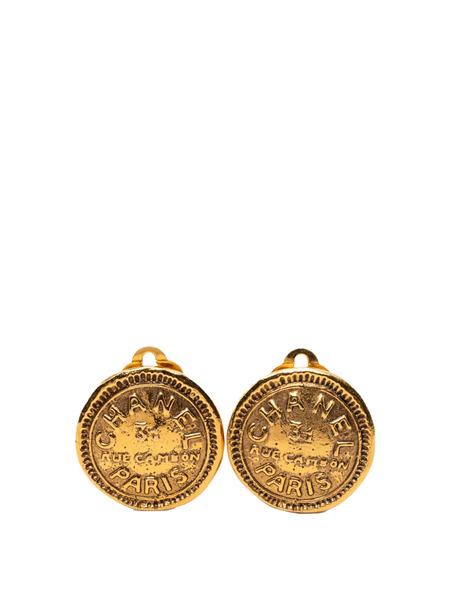  Chanel Pre-owned Boucles D'oreilles Fantaisie 31 Rue Cambon En Plaqué Or Rondes à Fermoir Clip (1970-1980) 