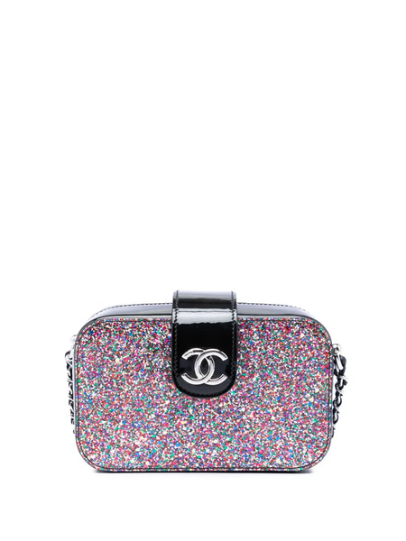  Chanel Pre-owned 2017-2018 Glitter Patent Evening On The Moon Camera Case Crossbody Bag - Multicolore 