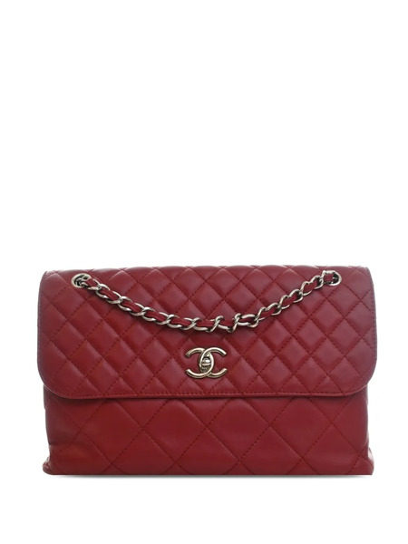  Chanel Pre-owned Sac Porté épaule Cc En Cuir De Veau Matelassé In The Business Flap (2013-2014) - Rouge 