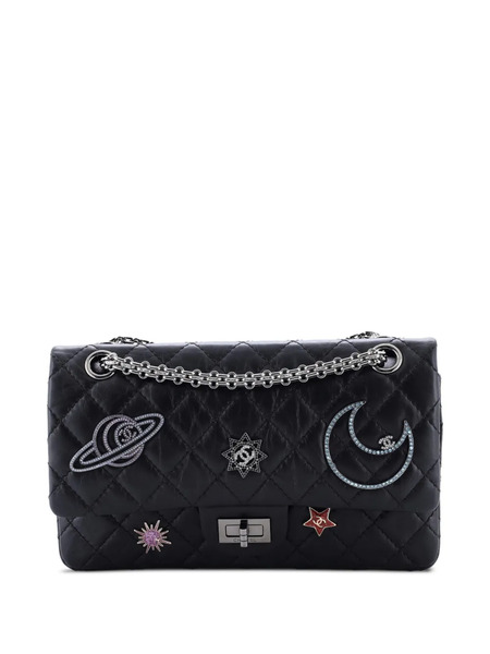  Chanel Pre-owned Sac Porté épaule Space Charms Reissue 2.55 Flap Bag Matelassé En Cuir De Veau âgé 225 - Noir 