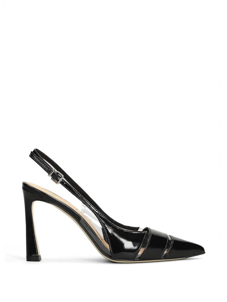  Chantal Escarpins En Cuir Verni à Empiècement Transparent - Blanc 