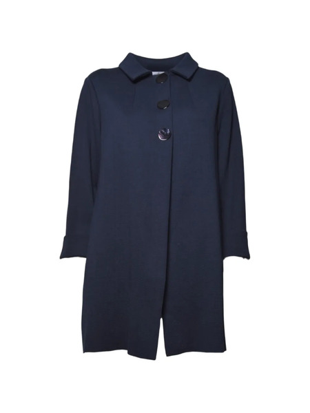  Charlott Button-up Collared Jacket - Bleu 