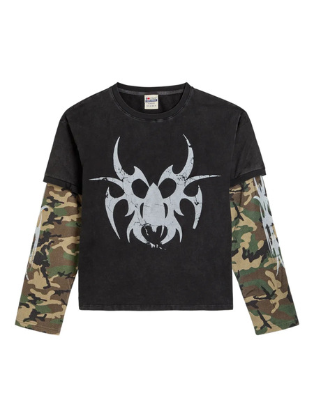  Chew Forever T-shirt à Imprimé Camouflage - Noir 
