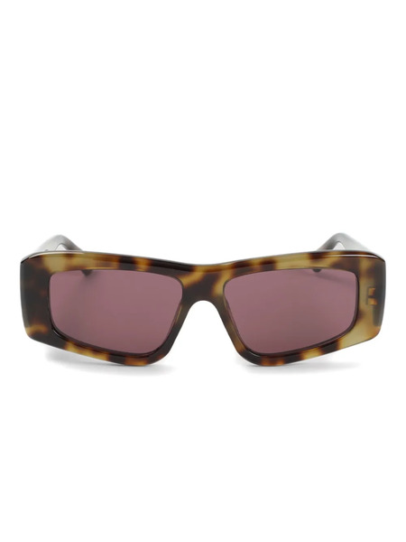  Chloé Eyewear Lunettes De Soleil à Monture Rectangulaire - Marron 