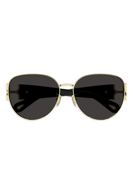  Chloé Eyewear Lunettes De Soleil à Monture Ronde - Or 