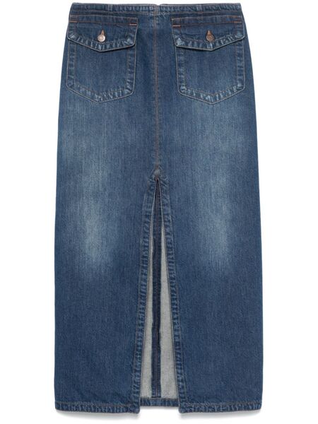  Chloé Jupe En Jean à Coupe Mi-longue - Bleu 