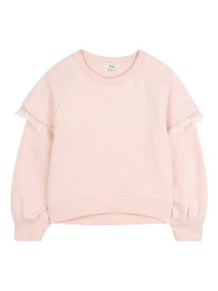  Chloé Kids Pull à Volants - Rose 