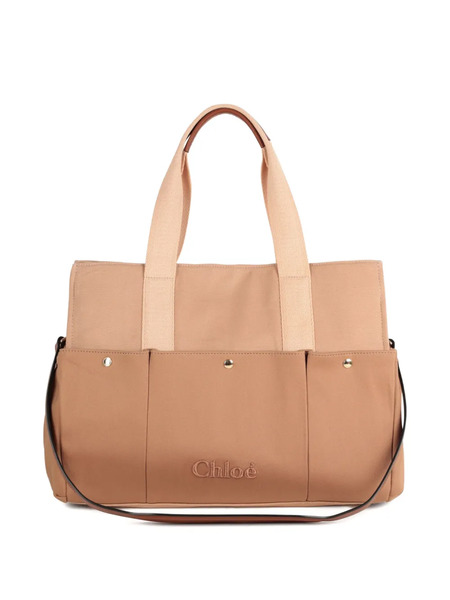  Chloé Kids Sac à Langer à Logo Brodé (six Pièces) - Tons Neutres 