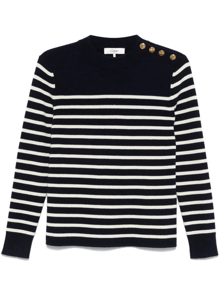  Chloé Pull à Rayures - Bleu 