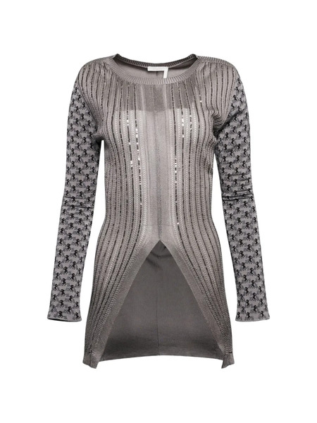  Chloé Pull à Sequins En Jacquard - Gris 