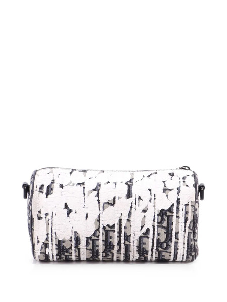  Christian Dior Pre-owned Dior X Raymond Pettibon Roller Messenger Bag Printed Oblique Canvas Crossbody Bag - Bleu 