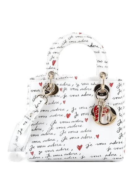  Christian Dior Pre-owned Dioramour My Abcdior Lady Dior Bag Printed Leather Small Shoulder Bag - Multicolore 
