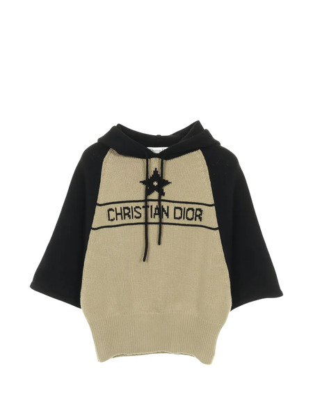 Christian Dior Pre-owned Hoodie à Lien De Resserrage Et Logo En Intarsia (années 2010) - Tons Neutres 