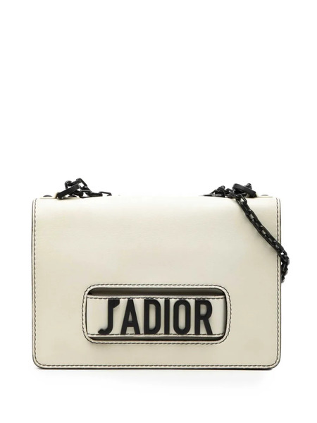  Christian Dior Pre-owned Sac Porté épaule Jadior Format Moyen En Cuir De Veau à Rabat Et Chaîne (2018) - Noir 