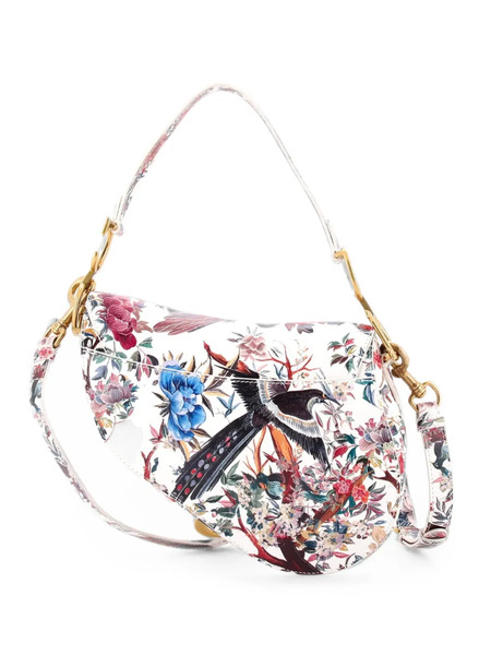  Christian Dior Pre-owned Saddle Handbag With Strap Printed Leather Medium Shoulder Bag - Multicolore 